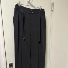 CULLNI 24SS ベルト付きワイドスラックス サイズ2 ブラック クルニのサムネイル