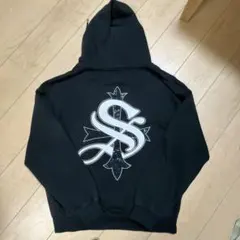 SUPPLIER サプライヤー ジップパーカー ブラック Sロゴ ラインストーン