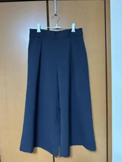 ネイビー ガウチョパンツ ワイドパンツ