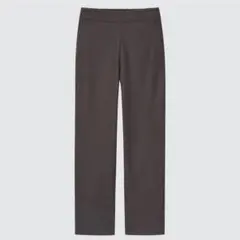 UNIQLO ブラッシュドジャージーストレートパンツ　ダークブラウン　Sサイズ
