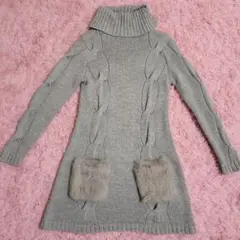 LODISPOTTO　グレー ニットワンピース