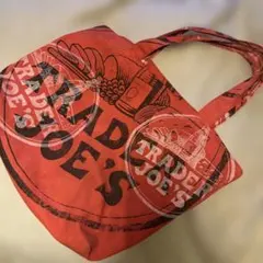 【Trader Joe's】廃盤品 希少 布製 トートバッグ 赤 @米LA購入品