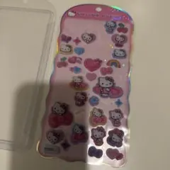 ハローキティ コットンパフィーシール　レオパード　　おすそ分け