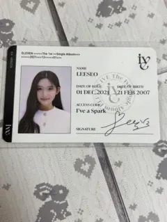 IVE イソ トレカ eleven idカード 封入