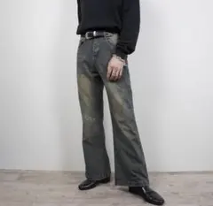 フレアデニムパンツ y2k 色落ち サイズS@NJ11