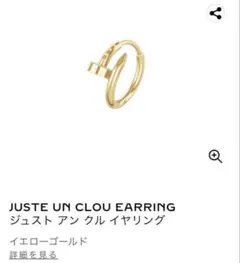 Cartier カルティエ ジュスト アンクル シングルピアスYGのサムネイル