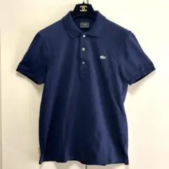 LACOSTE×EDIFICE別注オープンカラー前開き半袖ポロシャツ☆ネイビー