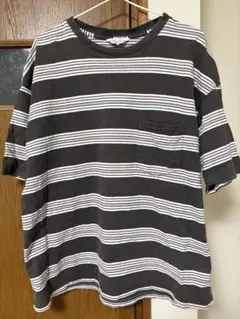 UNUSED ボーダー ポケット Tシャツ