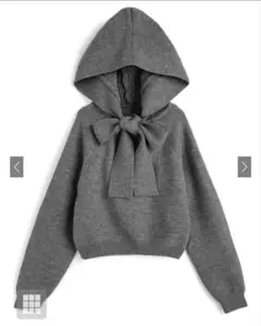 GRL フード付きリボンニットトップス[an1925]