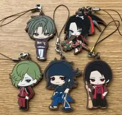 大典太光世/加州清光/へし切長谷部/小烏丸/鶯丸　刀剣乱舞 ラバーマスコット