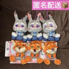 （ラウンドワン限定）ズートピア　むにゃすや　マスコット　6種コンプリートセット