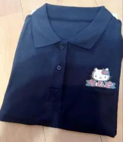 ハローキティ刺繍 黒ポロシャツ 未使用　ラストスペシャル賞　ラスワン　当たりくじ