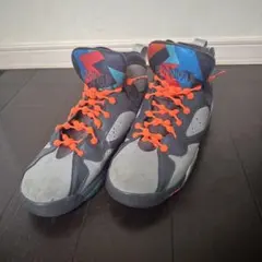 Jordan ハイカットスニーカー グレー/オレンジ