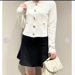 SNIDEL アイボリー 長袖カーディガン