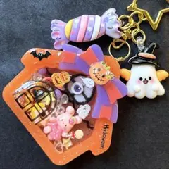 ♡ハロウィンのおうちのシェイカーキーホルダー♡