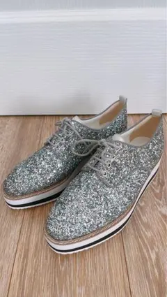 厚底 グリッターローファー 新品未使用