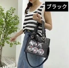 新品　痛バッグ　ブラック　トート　ショルダー　2WAY　推し活 　痛バ　クロコ風