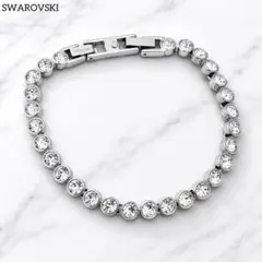 SWAROVSKI スワロフスキー テニス ブレスレット クリア シルバーカラー