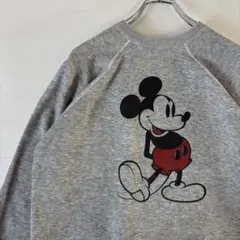 USA製　ミッキーマウス　スウェットトレーナー　XLサイズ　グレー　古着　80s