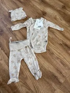 H&M ベビー ロンパース 帽子 セット くま柄