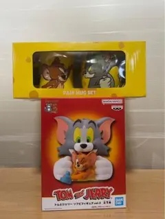 トムとジェリー　ソフビフィギュア　マグカップセット