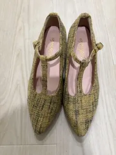 SESTO イエローツイードパンプスのサムネイル