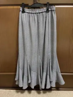 最終価格です✨anySiS ギンガムチェックロングスカートウエスト総ゴム