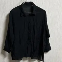 GRL グレイル　シアーシャツ　F ブラック