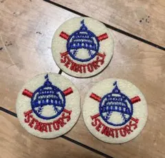 1960年代 ワシントンセクターズ 刺繍パッチ ワッペン 3枚セット　MLB