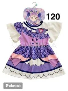 キミとアイドルプリキュア　キュアキュンキュン なりきりワンピース　１２０しまむら