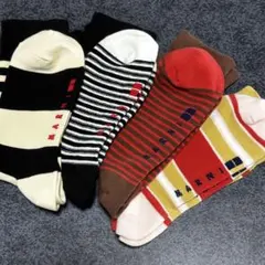 ユニクロ　MARNI ストライプ靴下 4ペアセット 25-27cm