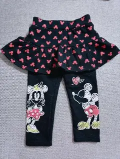 ディズニー ミニーマウス スカート付きレギンス 90