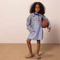 【新品】プチバトー　ヒッコリーストライプジャケット　6ans