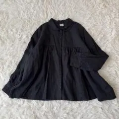 美品 トゥモローランド コットンオーガンジー バックオープンブラウス 