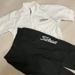 Titleist レインウェア 上下セット Mサイズ ホワイト ブラック