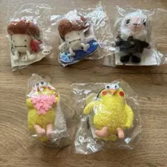 当時物】平成レトロ ぬいぐるみ マスコット キーホルダー 5点 セガ