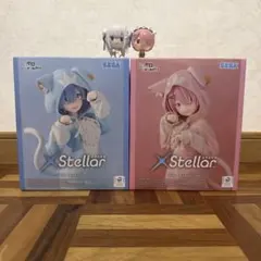 リゼロ　レムラム　もふもふパーカー　フィギュア 2点セット　　おまけ付