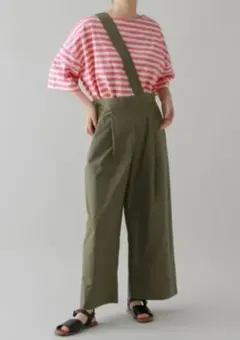 サロペット ワイドパンツ