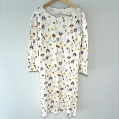 ピーチジョン S/M カットソー 花柄ワンピース　ドロップショルダー　ポケット付のサムネイル