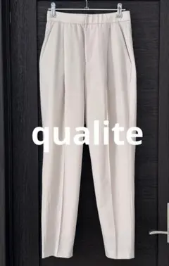 qualite カリテ　スラックス　テーパードパンツ　パンツ　オフィス　通勤