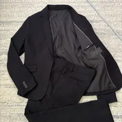 【美品】m.f.editorial パンツスーツ上下 XL ブラック　洗える
