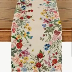 カフェカーテン【MAO様オーダー品　テーブルランナーリバーシブル】ハンドメイド カフェカーテン【MAO様オーダー品 テーブルランナーリバーシブル