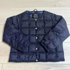TAION ネイビー ダウンコート 120 保存袋付き