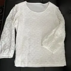 レリアン　レース切替ブラウス
