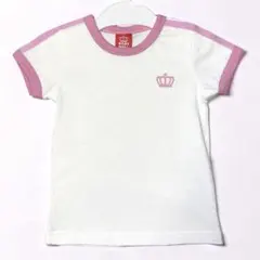BABYDOLL 90cm 女の子 半袖 Tシャツ ピンク 王冠 ロゴ【美品】
