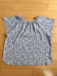 ROPÉ ブラウス　ブルー 花柄のサムネイル