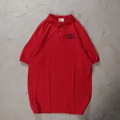 Hanes ポロシャツ　企業ロゴ　刺繍　レッドのサムネイル
