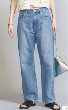 【美品】BEAUTY&YOUTH 5ポケット ストレート デニム　M ブルー