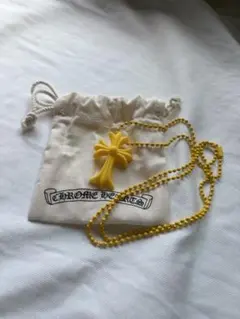 レア☆Chrome Hearts ラバー クロスネックレス イエロー - メルカリ