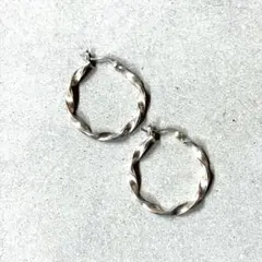 VINTAGE ヴィンテージ TWIST ツイストフープピアス シルバー925